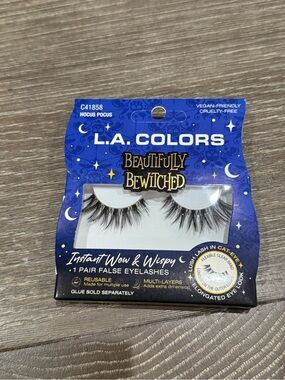 NWT L.A. COLORS Beautifully Bewitched reusable False Eyelashes in cat-eye